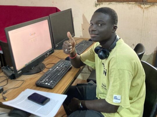 diapalante's computer suite has helped abdou to learn